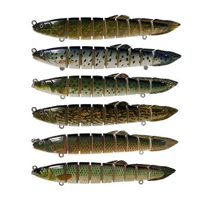 China Water Lure 9 Segments Outdoor Multi Jointed Fishing Slide Bait Freshwater Sinking Swimbait Bass Cockfish Swim Hard Lure Wobblers Realistic Sea Fishing Lures for sale