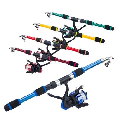 China Durable Ultra-Short Mount 1.8m Telescopic Fishing Rod With Spinning Sea Carbon Lure Reel Saltwater Set for sale