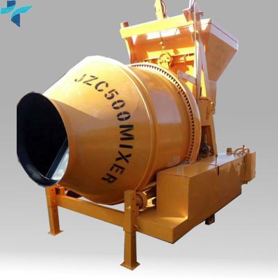 China JZC500 Diesel Engine Concrete Pump Concrete Drum Mixer With Lift for sale