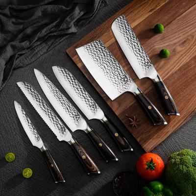 China Sustainable Professional Chef Sharp Handmade Kives Set German Stainless Steel Kitchen Knife Set Wholesale for sale