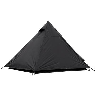 China Trigone/V-Type New Outdoor Black Camping Tent 3-4 Person Multi-person Rain Sun Shade Polyester Tipi Pyramid Tent Rainproof Multi-person Tents 2022 for sale