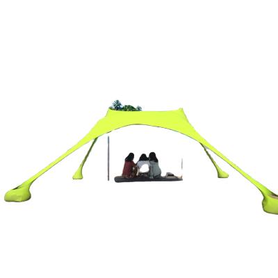 China Extended Type Lycra Fabric High Quality Lightweight Pop Up Beach Tent Sun Shade With Sandbag Anchors And Pegs for sale