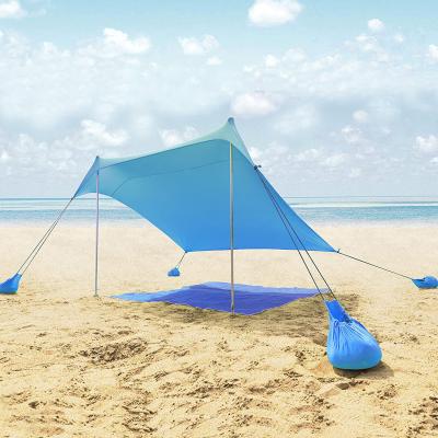 China Straight Tying Type Sun Shade Sunshade With Sandbag Anchors Pole Sun Shelter Beach Tent Protection Sunproof Sun Shelter Beach Tent for sale