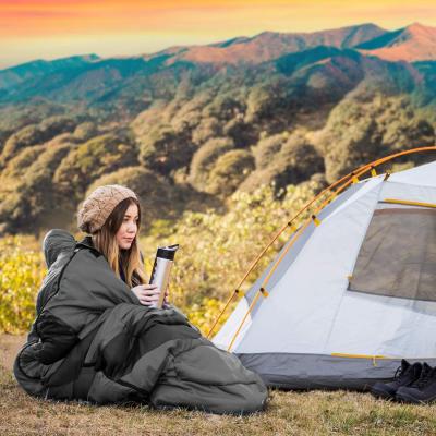 China Envelope Type 2022 Hot Selling Light Cotton Down Cheap Outdoor Human Shape Camping Sleeping Bag Women Packable Camping Human for sale