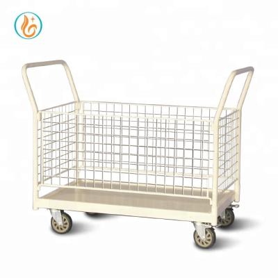 China Easy Mobile Customized Garment Workshop Textile Storage Mesh Cart for sale