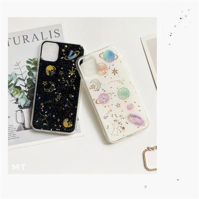 China Black Color Printing Epoxy Shockproof UV Stars Moon Custom Shockproof Cell Phone Cases Covers For Oppo Reno2 for sale