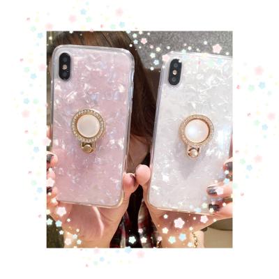 China Luxury Shockproof Epoxy Customization Phone Case For Iphone 13 7 Plus Pro Case With Finger Ring Holder for sale