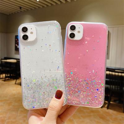 China Shockproof Glitter Sparkle Shiny Bling TPU Epoxy Resin Soft Shockproof Phone Case For S22 Phone Case for sale