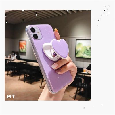 China Custom Anti Drop Fall Shockproof Acrylic Stand Phone Case For Iphone Case 12 Pro Max With Holder for sale