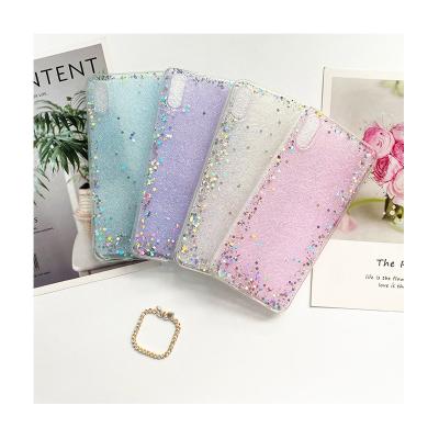 China Source Shockproof Factory Price Acrylic Clear Translucent Epoxy Custom Sequins Phone Case For Iphone 13 Series for sale