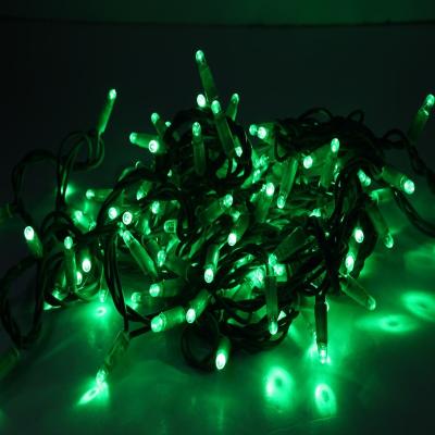 China IP65 220V LANDSCAPE Christmas Lights 100 LED Led String Light PVC Wire Rubber LED Decoration Light for sale