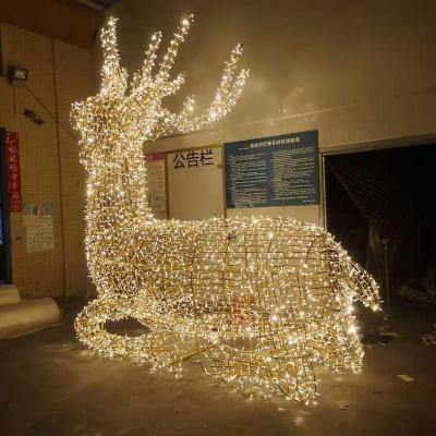 China Commercial Use 3D Led Pattern Light Reindeer Light Cow Design LED Christmas Decoration Light for sale