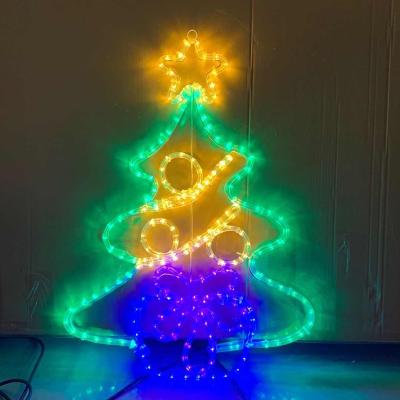 China Starking 2D Commercial Outdoor Use Christmas Tree Pattern Light 220V Led Rope Light for sale