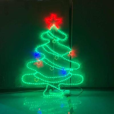 China Commercial Use Online Hot Selling 2D Led Christmas Tree Pattern Light 2D Led Rope Light for sale