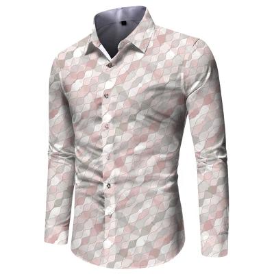 China Custom Anti-Pilling Casual Floral Shirts New Outdoor Long Sleeve Shirt For Men for sale