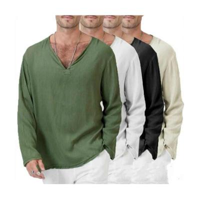 China Breathable Wearing Widely Popular Solid Color Product V Neck T Shirts Mens Men Dress for sale