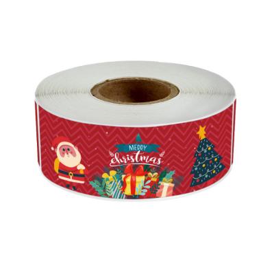 China Waterproof Christmas Tape Sticker Gift Box Sealed With Sticker Label Packaging for sale