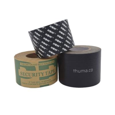 China Waterproof Custom Self Adhesive Recycled Black Kraft Paper Wrapping Tape for sale