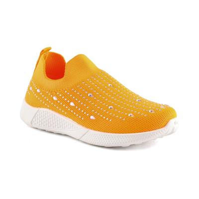 China Breathable Cheap Slip On Rhinestone Sports Shoes Ankle Sneaker For Kids for sale