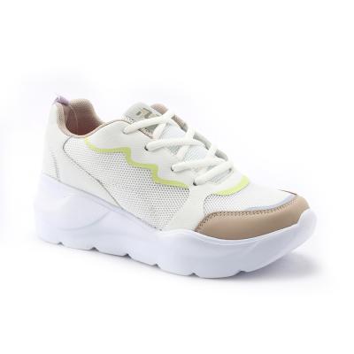 China Fashion Trend Low Price New Style Unique Wedge Lace Up Sport Sneakers For Women for sale