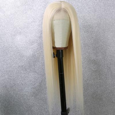 China Wave Full Lace Wig 613 Silky Straight Virgin Human Hair Wig Brazilian Colored Straight Long Lace Wig With Baby Hair For Pretty Girls for sale