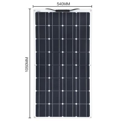 China Charge Cell Phones / Sports Cameras / Car / Boat Batteries Factory directly supply 100w monocrystalline flexible solar panels for RVs and camping, boating, and fishing. for sale