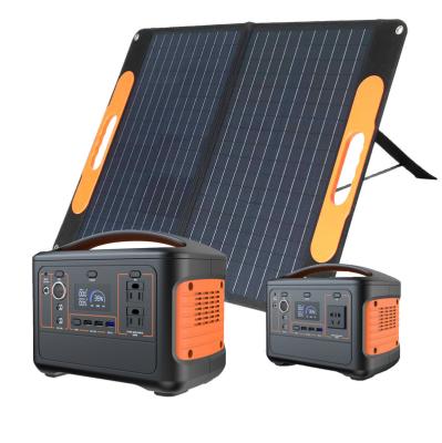 China Other 12v Camping Generator 110v Off Grid Home Energy System Folding Portable Solar Panels Battery Power Station for sale