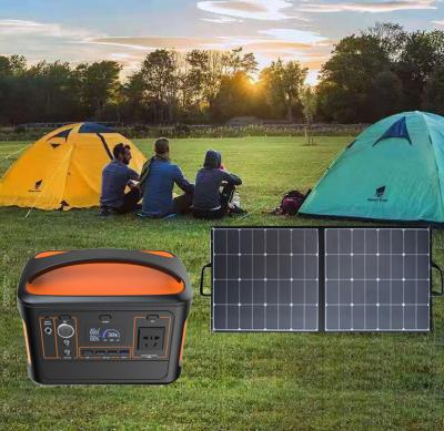 China 500W AC220V Home Camping Generator Lithium Ion Battery 60HZ Solar Portable Solar Power Systems with LCD Display for sale