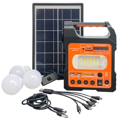 China 10W mini portable home solar system USB mp3 led light up reduced system with radio and phone charging solar system for camping for sale