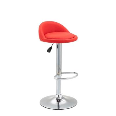 China Modern Wholesale New Design Adjustable PU Seats High Back Bar Red Black Chair for sale