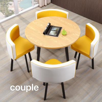 China Coffee Table (Other) Table Four Negotiation Reception Chair Adjustable Modern Office Meeting And Chair Office Leisure Dining Table for sale