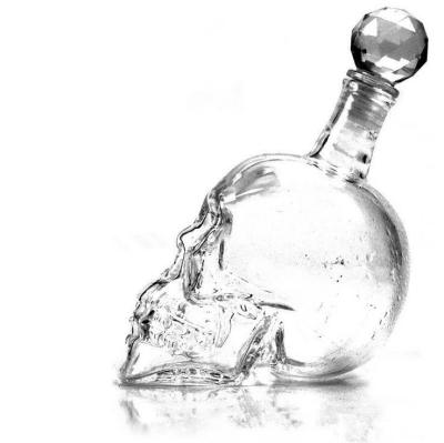 China Wholesale CLASSIC Skull Bottles Vodka Bottles Shape Cover Creative Glass Crystal Bottles for sale