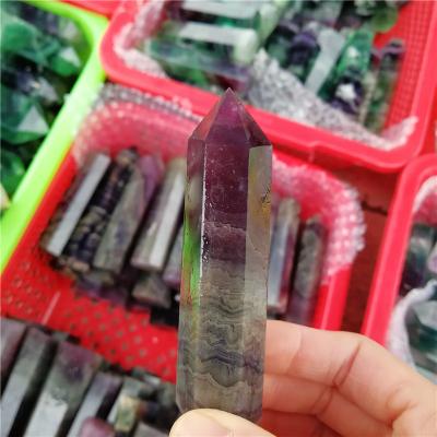 China China Natural Beautiful Fluorite Quartz Crystal Energy Wand Points For Sale for sale