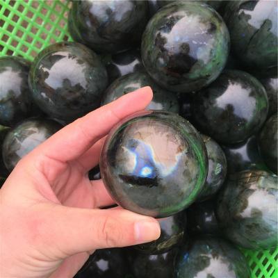 China China Wholesale Natural Labradorite Spheres Polished Stone Crystal Ball for sale