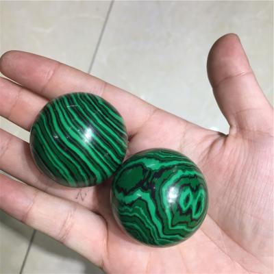 China China Wholesale Handmade Natural Large Malachite Quartz Stone Crystal Ball for sale