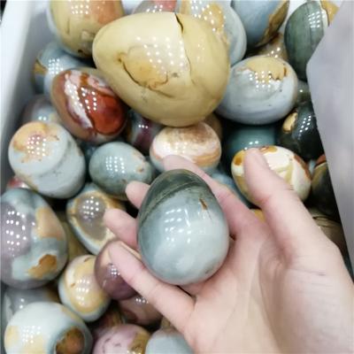 China Natural China Rock Crystal Ocean Jasper Egg For Decoration for sale