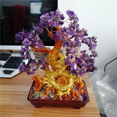 China China Wholesale Crystal Lucky Money Tree Ornaments Crystal Tree Ornament for sale