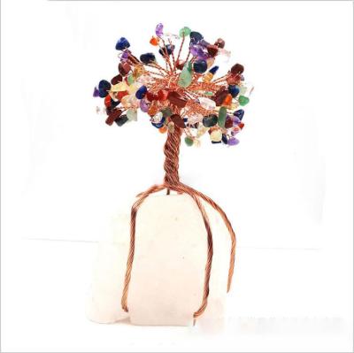 China Natural China Raw Ore Copper Wiring Gravel Wealth and Fortune Tree of Life Crystal Wealth Money Tree,Lucky Fortune Tree Crystal for Decoration for sale