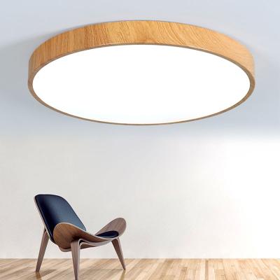 China The surface rose again! ultra thin 5cm wooden living modern led ceiling light fixtures for bedroom for sale