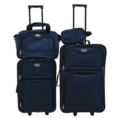 China Wash Bag 600D Polyester EVA 4PCS Set Trolley Luggage With Duffle Bags And Beauty Case for sale