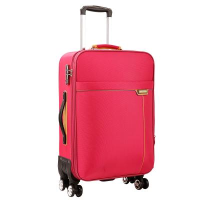 China Cheap Lightweight Fashion Trolley Cloth Luggage Bags Travel Soft Suitcase for sale