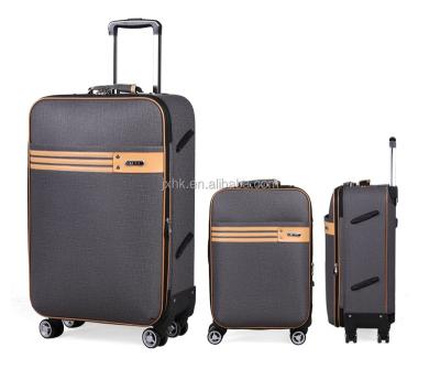 China ABS Material 360 Degree Wheeled Luggage PU Trolley Stylish Fashion Travel Bag for sale