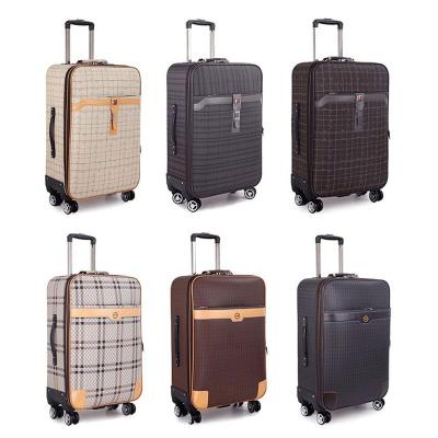 China Wholesale PU Travel Luggage PU Suitcase Trolley Baggage Cloth Baggage For Business for sale