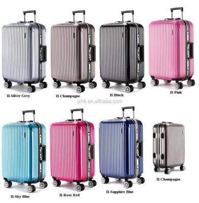 China Aluminum PC Frame Series ABS PC Luggage Travel Suitcase With TSA Lock And Airplane Wheels for sale