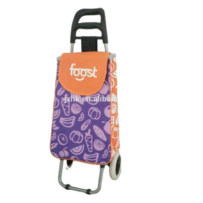 China Folding Wheeled Shopping Bag Trolley Trolley With Chairs For Supermarket , Outdoor And Leisure for sale