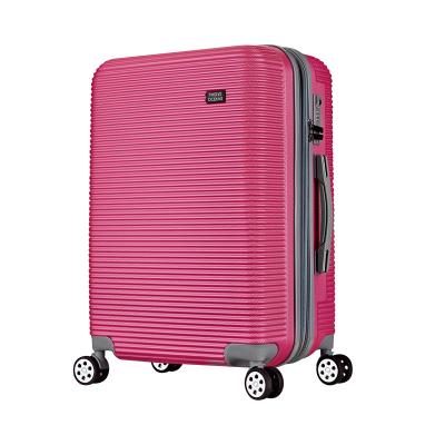 China Hot Fashion Line Design Travel Trolley Luggage Bag Suitcase ABS And PC ABS And PC Sets for sale