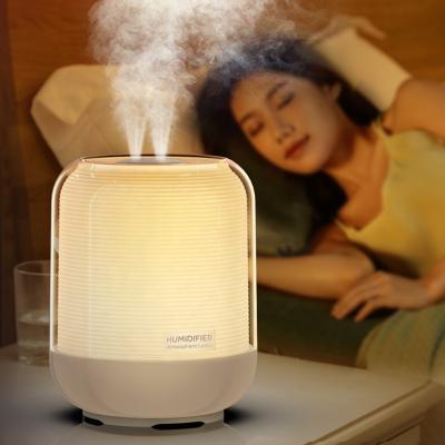 China 3L USB 5V Car Humidifier With Light Desk Warm Cool Mist Night Table Ultrasonic Air Humidifier for sale