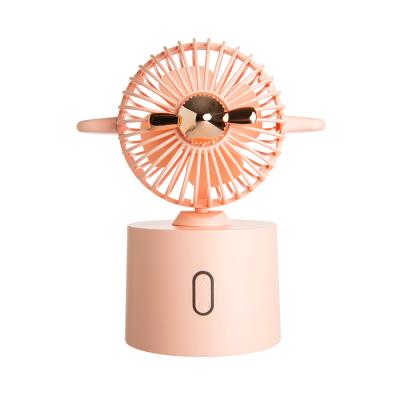 China Heavy Wind Portable Mini Electric Fan Multi-angle Airplane Mini Fan Table Fan With Power Swing Bank for sale