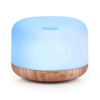 China Wholesale Household Aromatherapy Essential Oil Diffuser With 7 Colors LED Light 500mL Ultrasonic Aroma Diffuser Humidifier Maker for sale