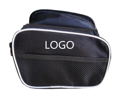 China Bicycle Front Beam Pack Handlebar Bag On Tube Pack Bicycle Mountain Pack Maker Zipper Bag 190mmX120mm for sale